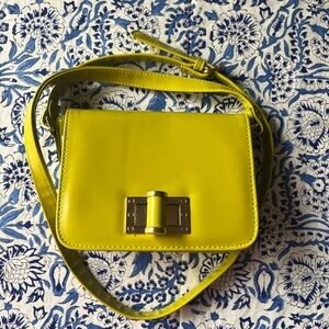ASOS Neon Yellow/Green Crossbody Bag with Gold Hardware